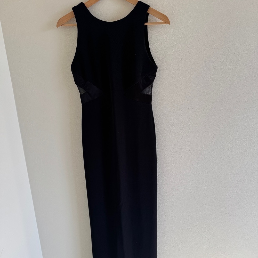 Black vintage dress with mesh cut outs - Picture 3 of 15